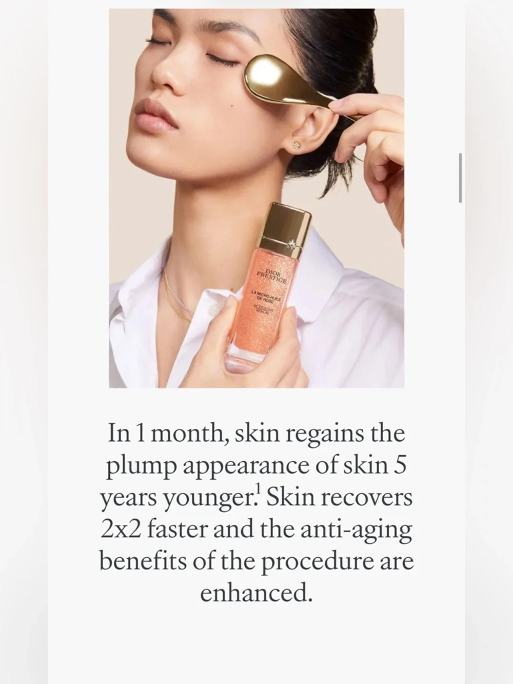 1month Results !Dior Prestige La Micro-Huile de Rose Activated Serum 30ml 2026ed
